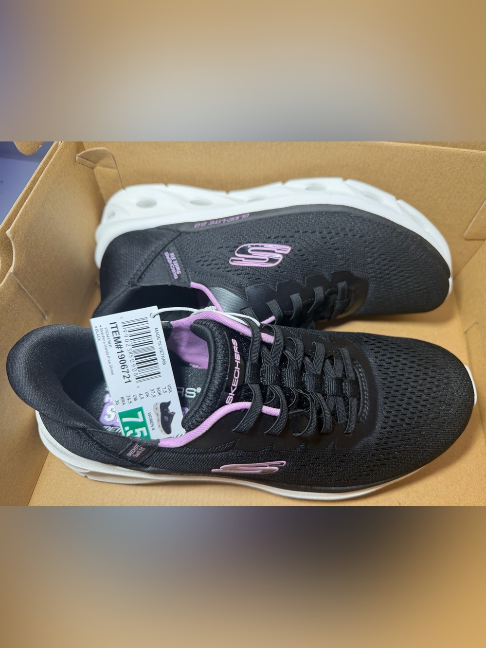 Skechers Hands Free Swift Fit Women's Black Sneakers with - 7.5 US